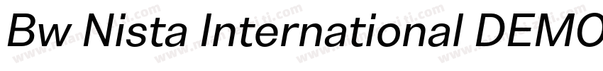 Bw Nista International DEMO Black字体转换